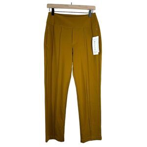 NWT Athleta Eastbound Straight Pants Brass Yellow Activewear 6 Petite 988039